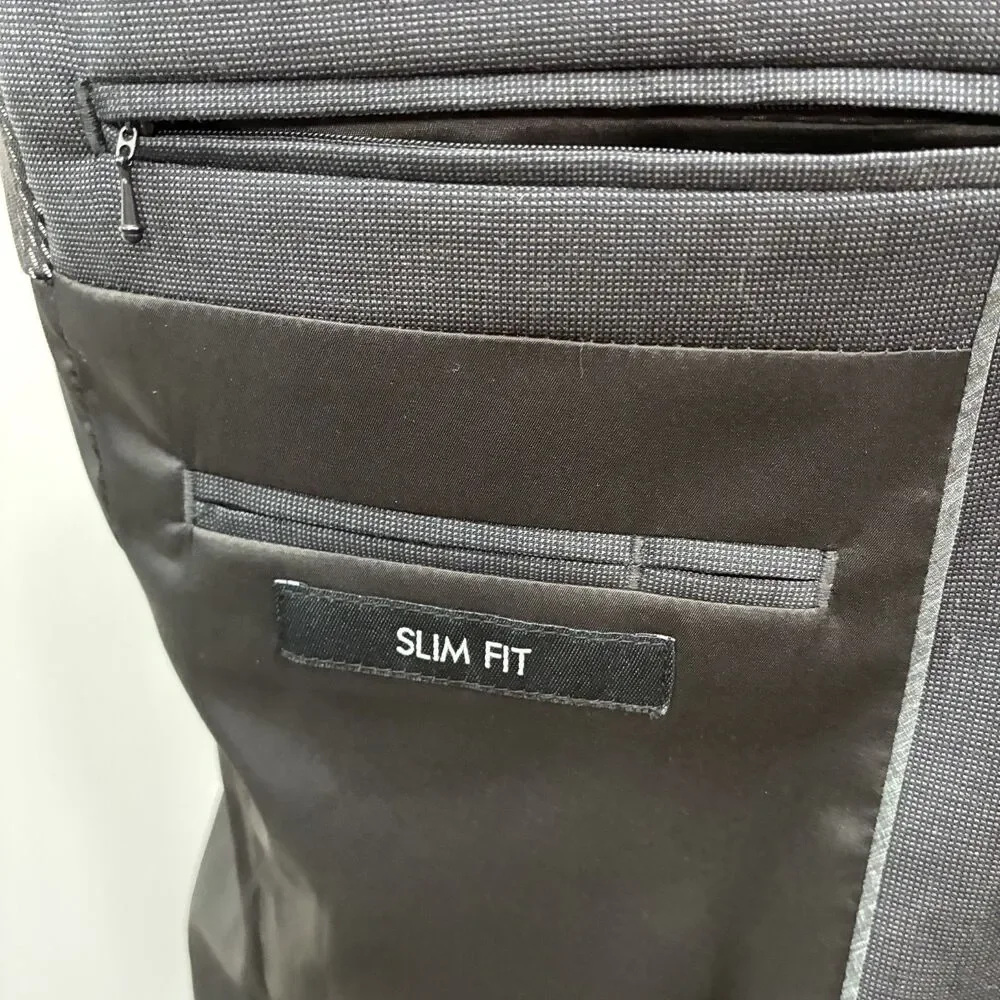 Jos. A. Bank Travel Tech 40L - W34 x L34 Dark Gray Slim Fit 2-Piece Suit
